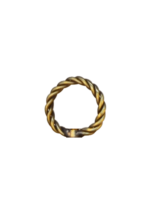 Braided Brass Ring — decorative options accessory for CopperSmith copper lanterns