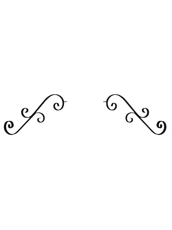 Dual Scroll Moustache — wall mount & moustache accessory for CopperSmith copper lanterns