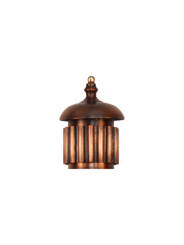 Fluted Top — decorative options accessory for CopperSmith copper lanterns
