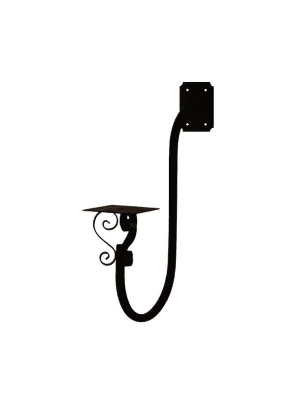 Gooseneck Scroll — wall mount & moustache accessory for CopperSmith copper lanterns