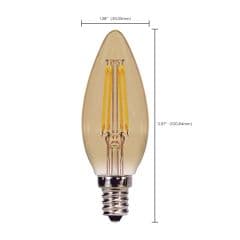 C11 Candle Filament LED 3.5W (6-pack) — replacement bulb for CopperSmith electric lanterns (E12 socket)