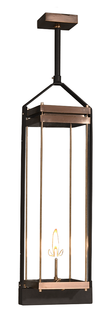 Austin Ceiling Mount Natural Gas Lantern — Antique Copper, 30" x 8"