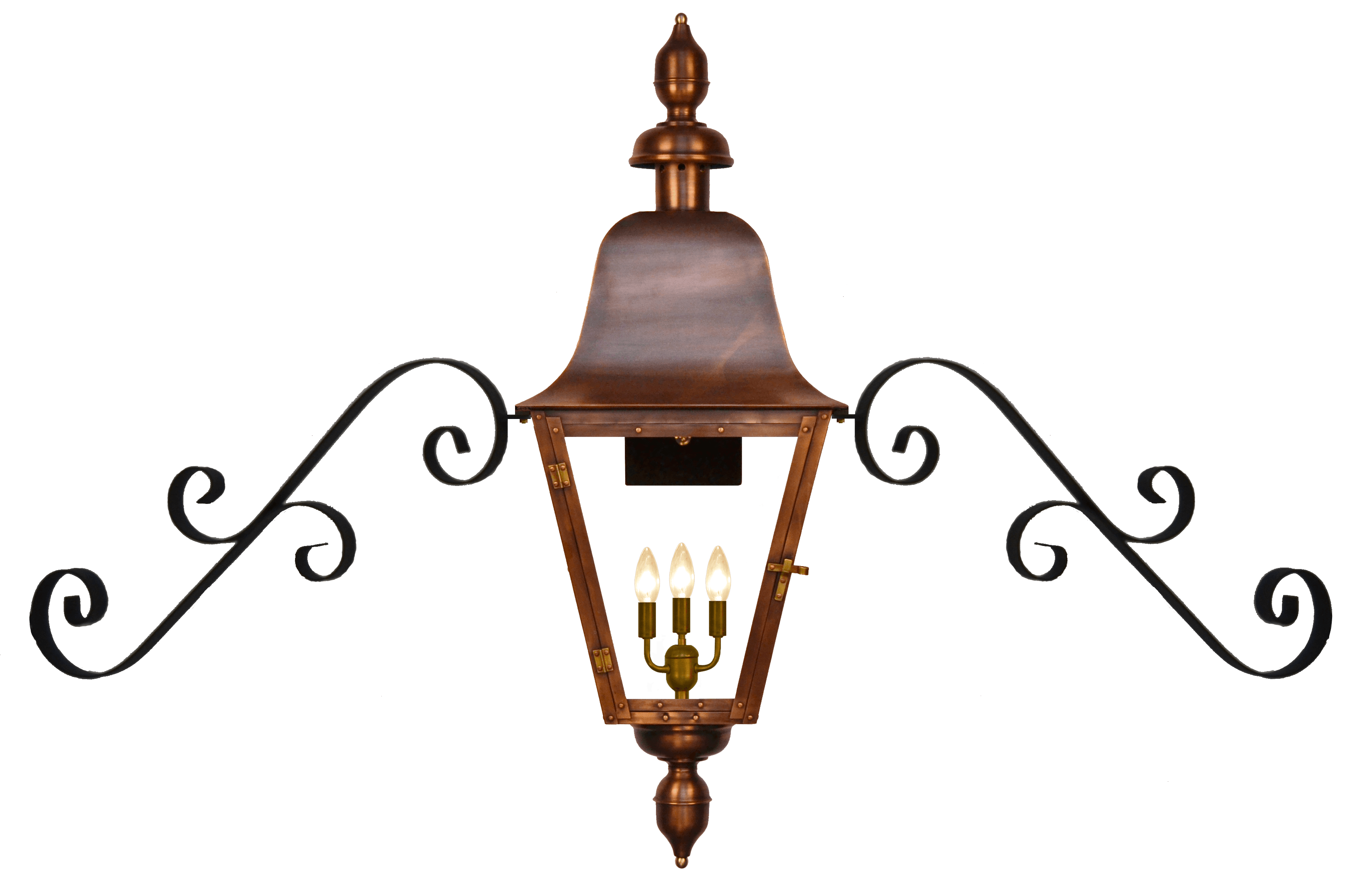 Belmont handcrafted copper lantern by The CopperSmith