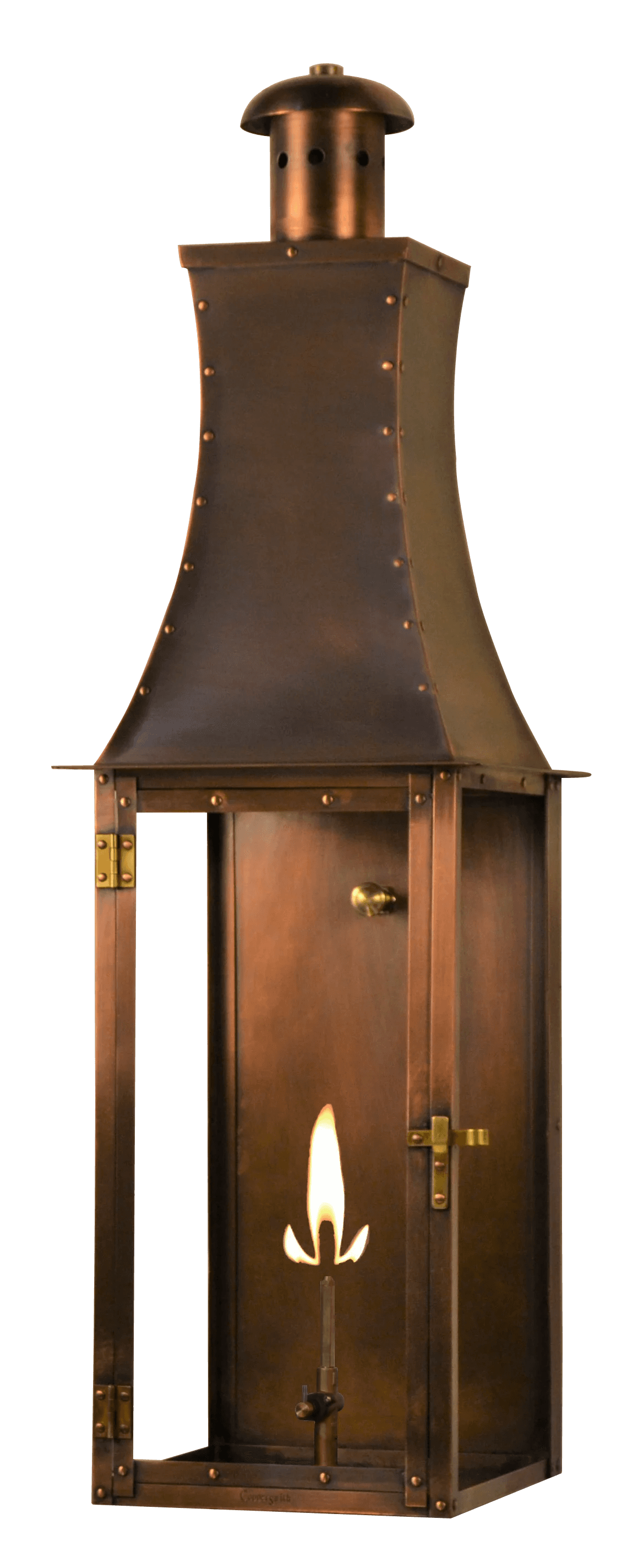 Churchill Flush handcrafted copper lantern by The CopperSmith