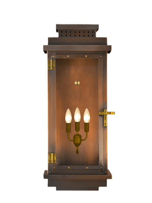 Contempo Flush handcrafted copper lantern by The CopperSmith