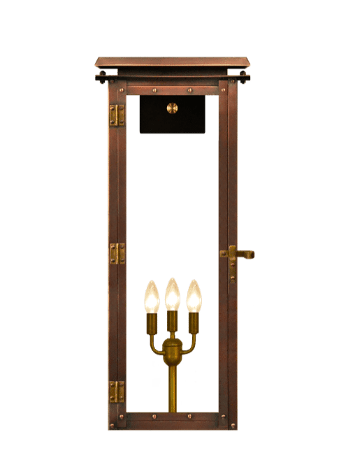 Hyland Wall Mount Electric Lantern — Antique Copper, 30" x 12"