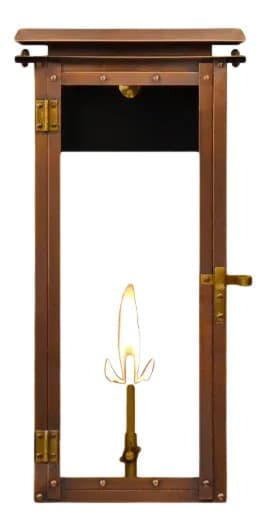 Hyland Wall Mount Natural Gas Lantern — Antique Copper, 14.5" x 8.5"