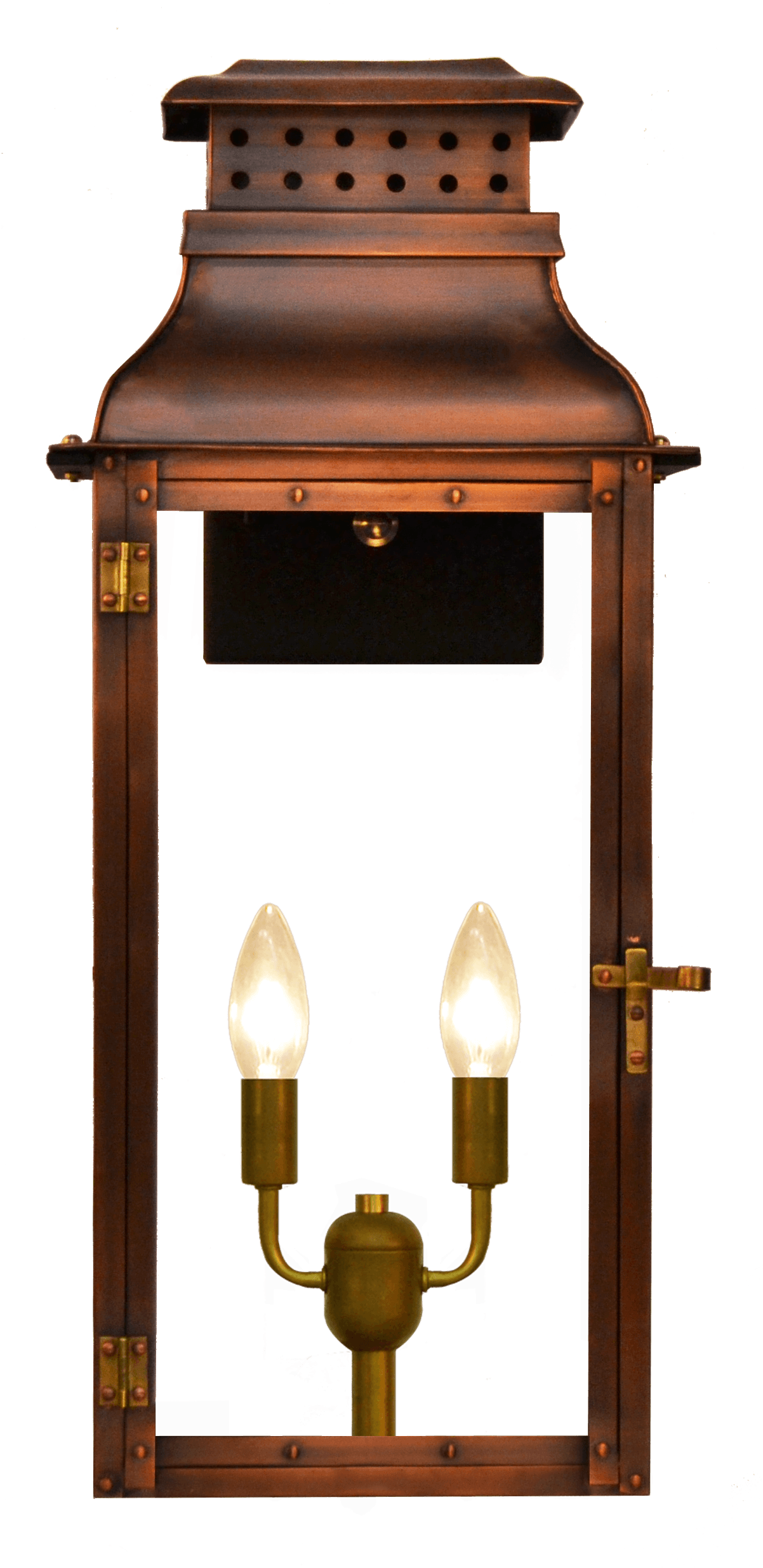 Palmetto Street handcrafted copper lantern by The CopperSmith