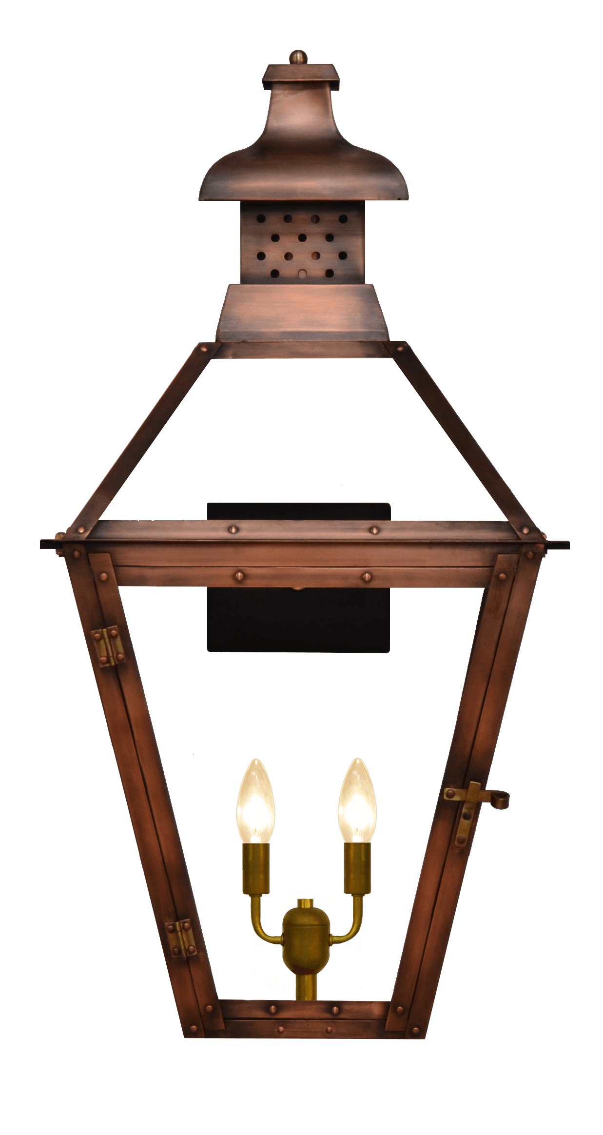 Pebble Hill handcrafted copper lantern by The CopperSmith