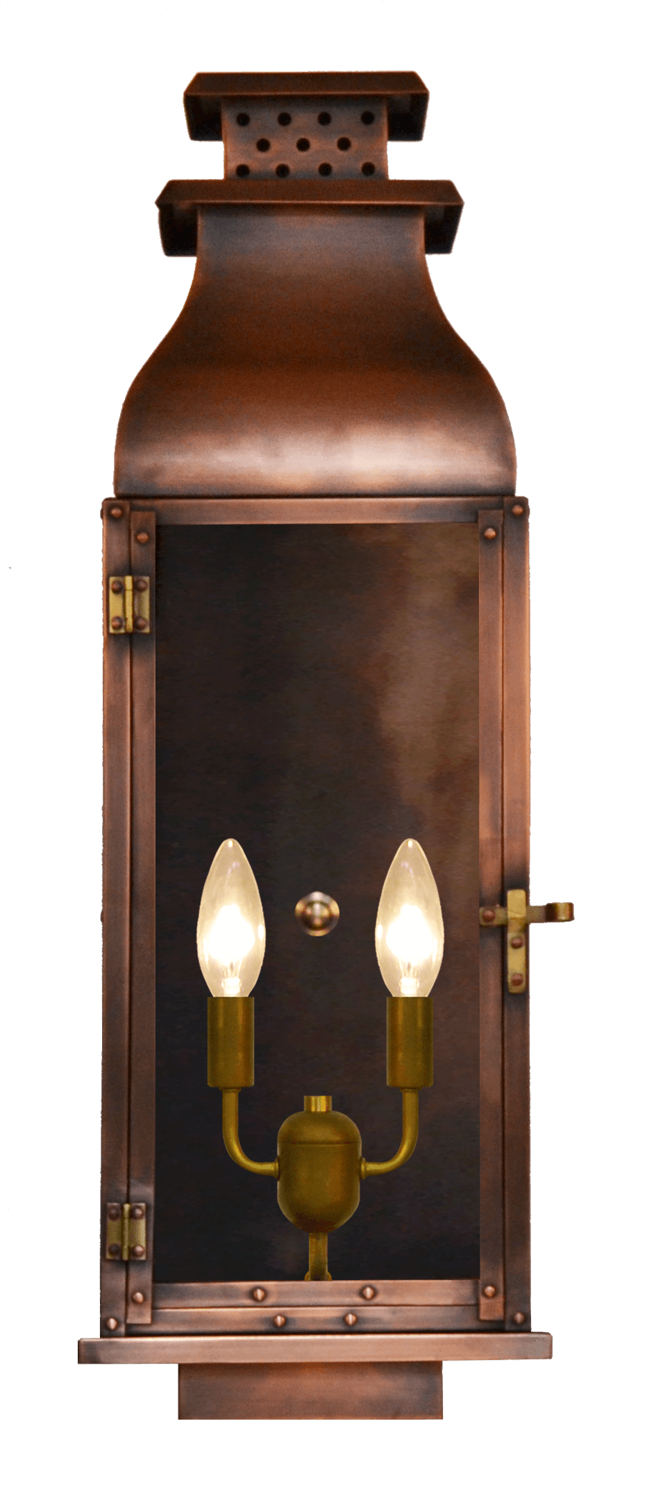 Water Street handcrafted copper lantern by The CopperSmith