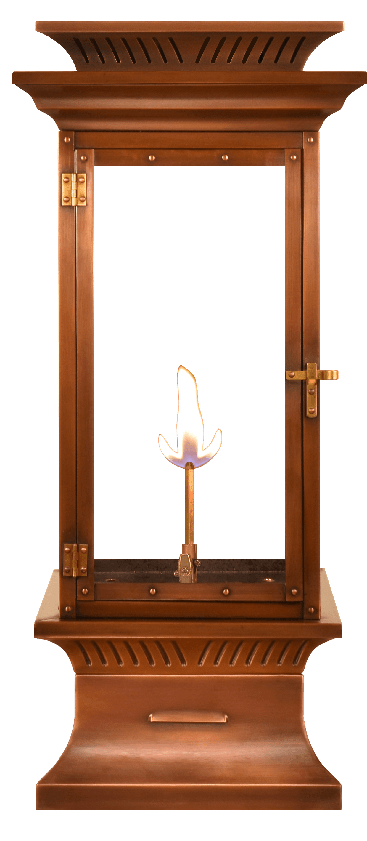 Approach Post Mount Natural Gas Lantern — Antique Copper, 19.5" x 9.5"