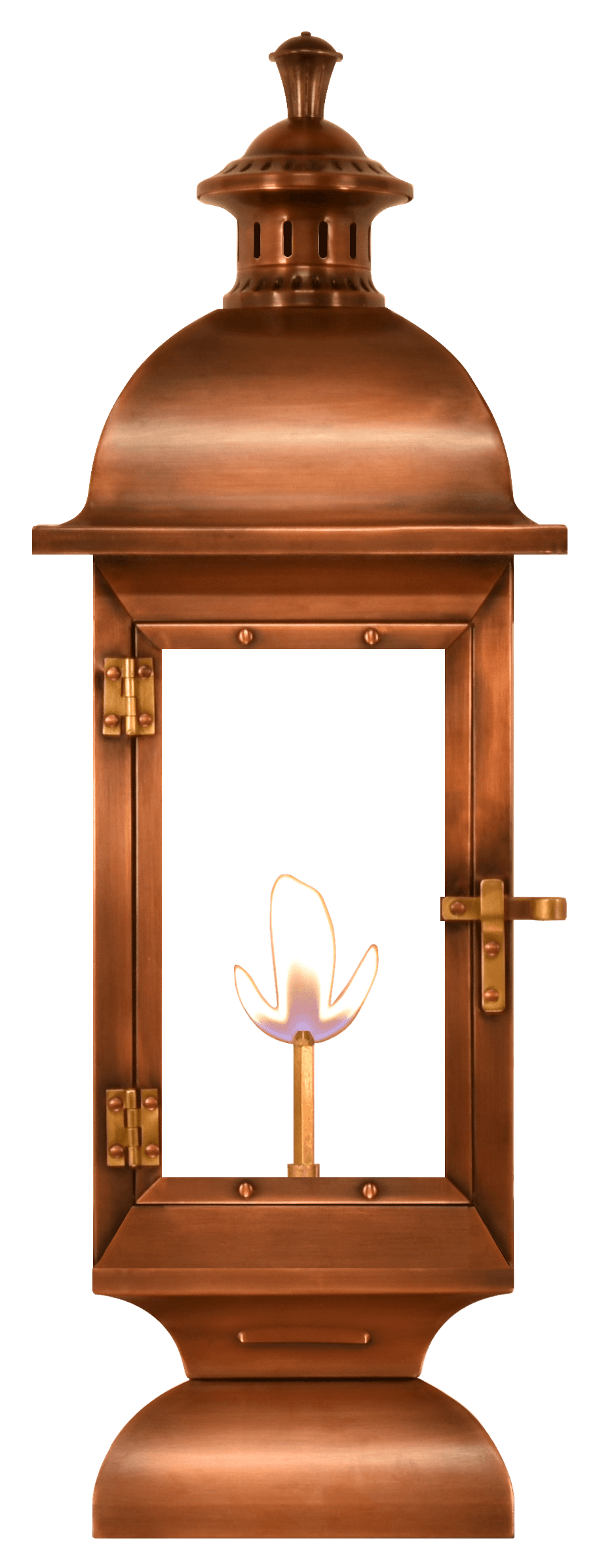 Arcus Post Mount Natural Gas Lantern — Antique Copper, 23" x 10"