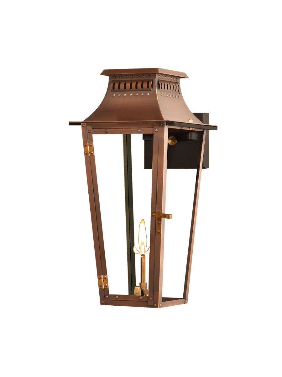East Bay Gas Wall Mount Copper Lantern