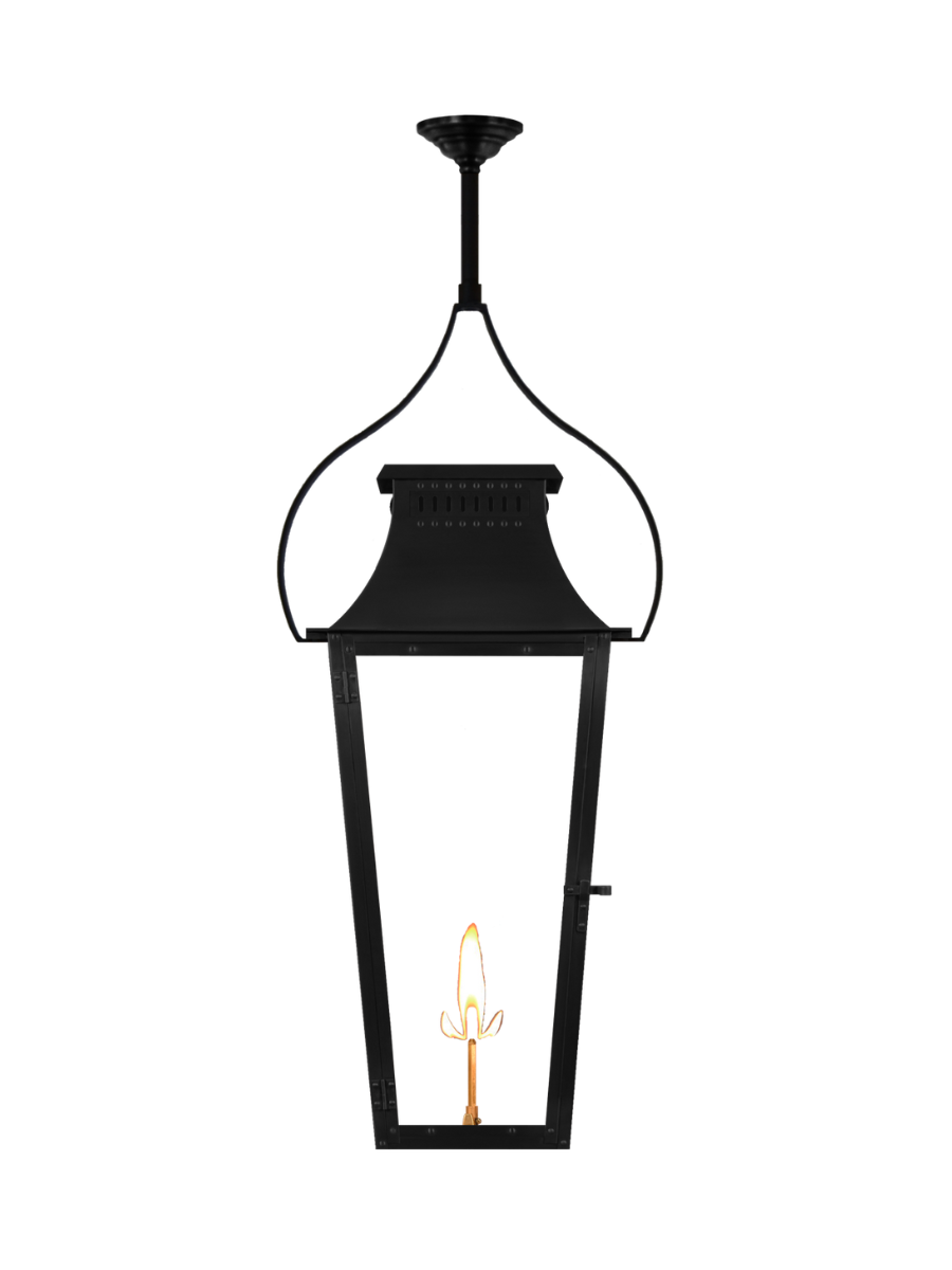 East Bay Gas Hanging Mount Copper Lantern