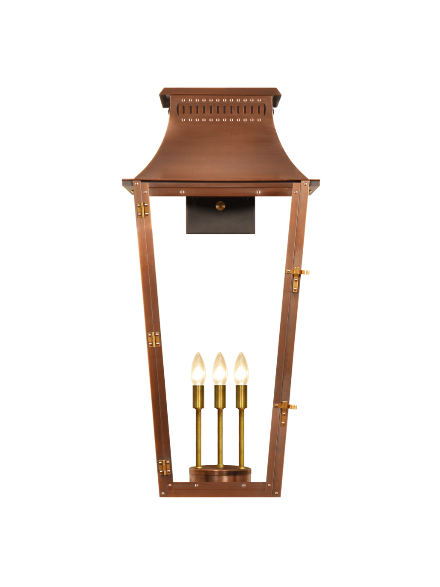 East Bay Electric Wall Mount Copper Lantern