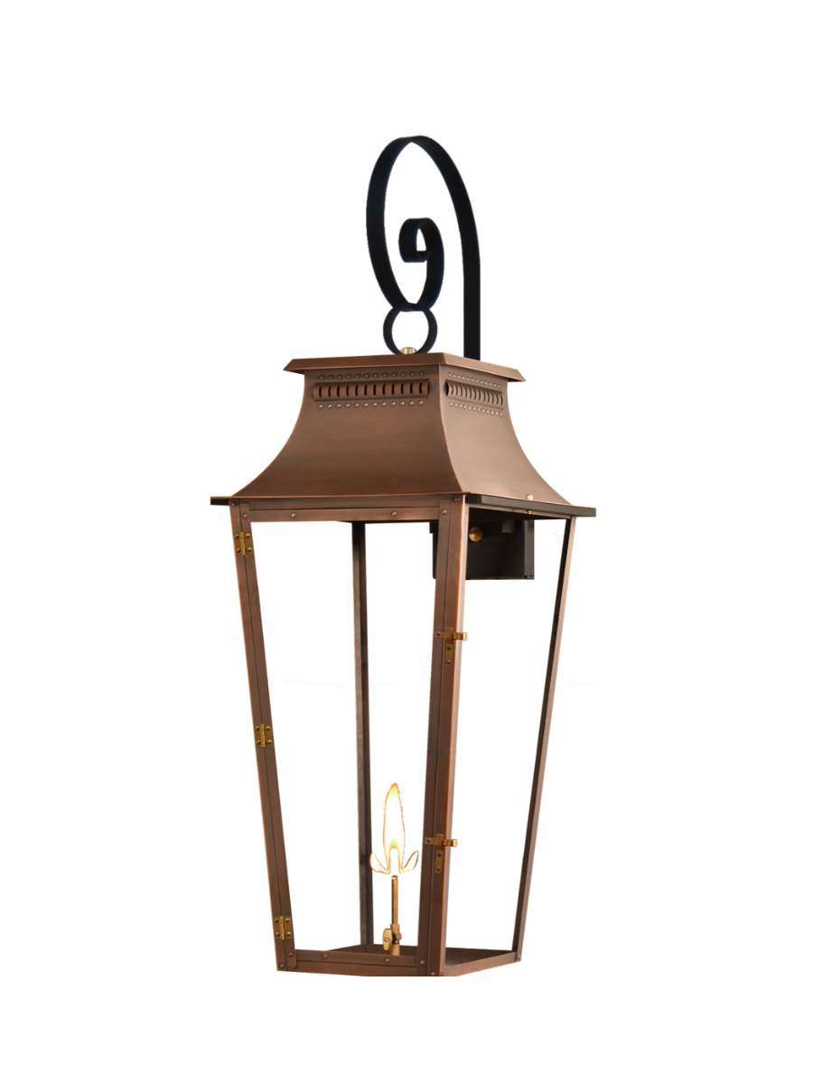 East Bay Gas Wall Mount Copper Lantern