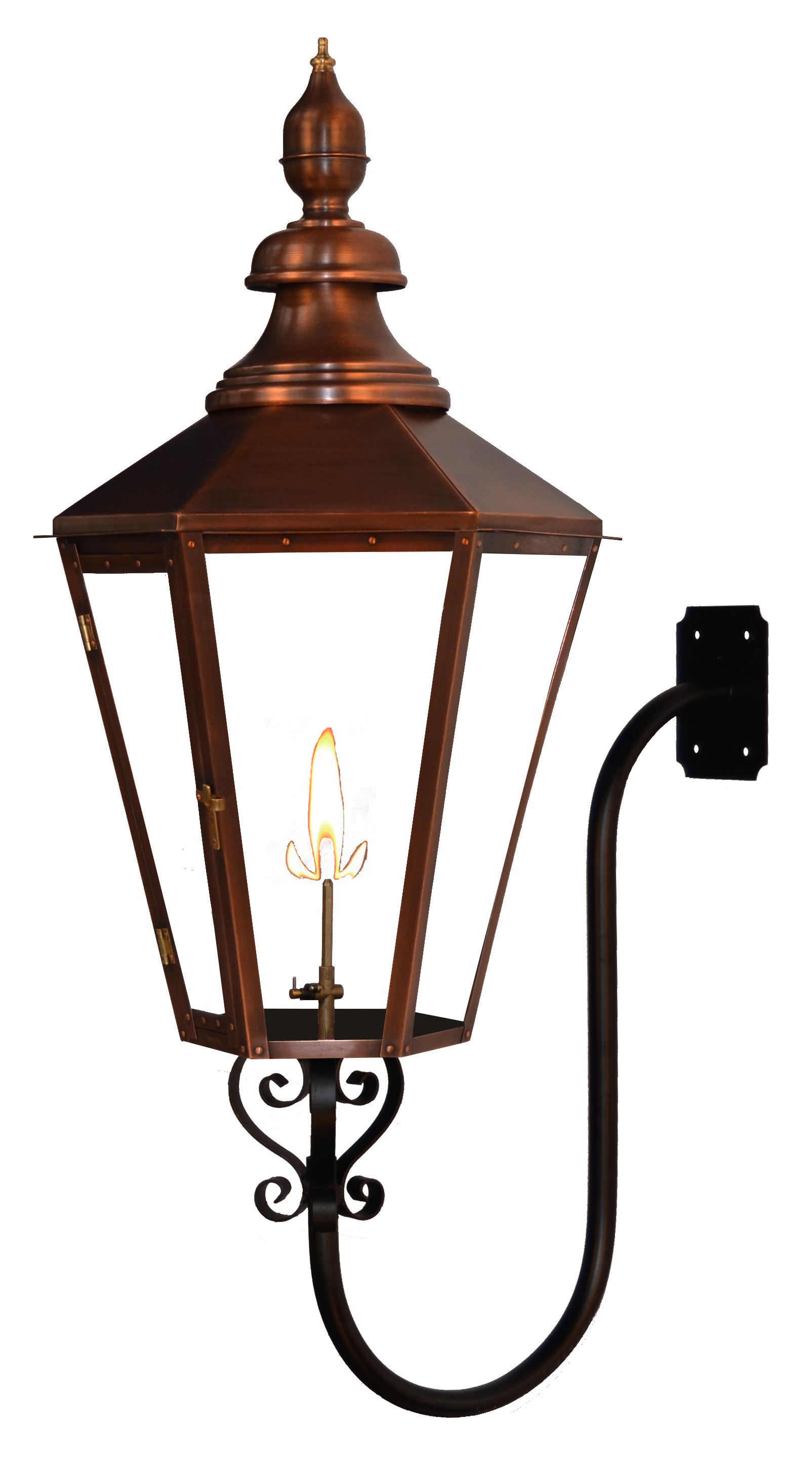 Eslava Street Gas Wall Mount Copper Lantern