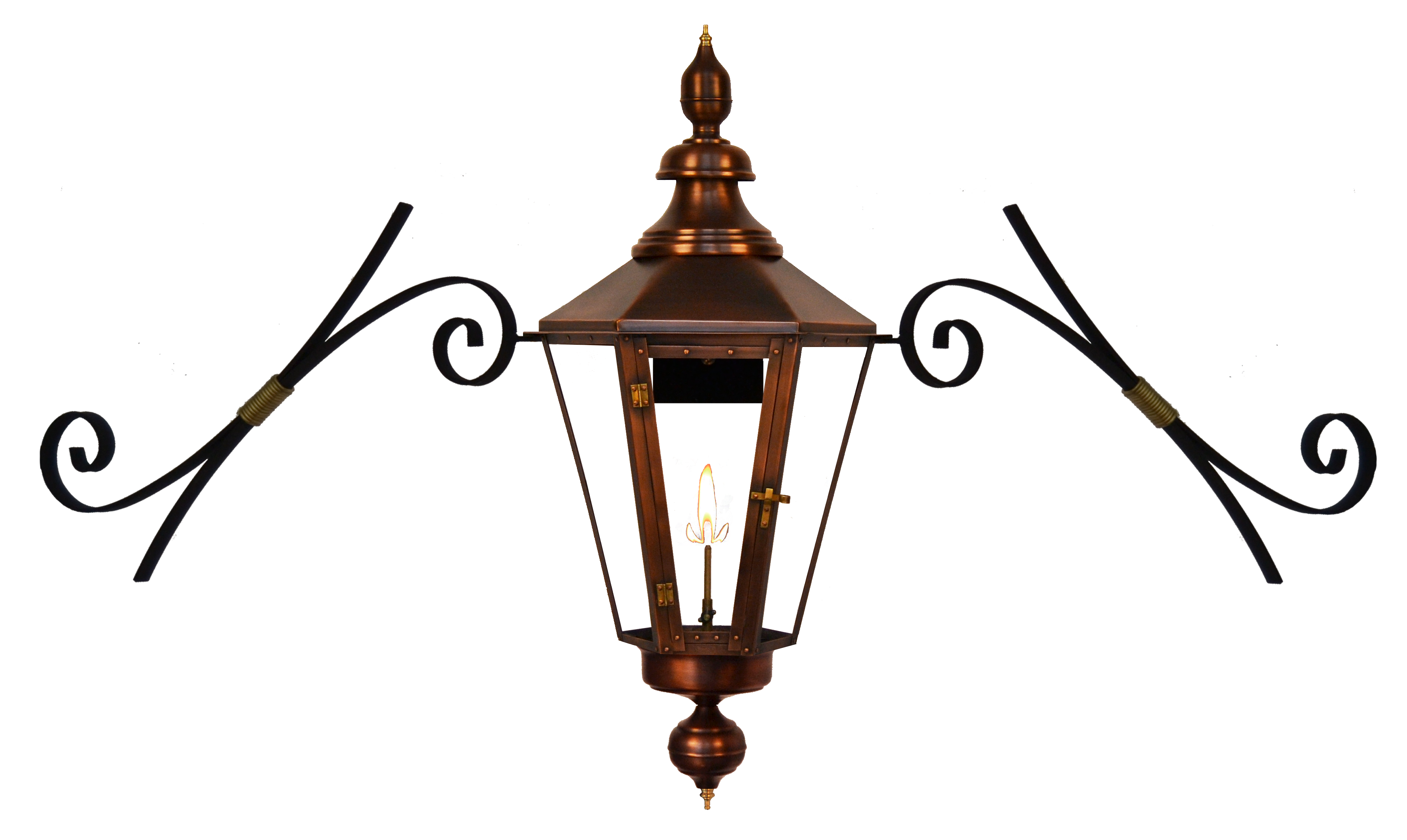 Eslava Street Gas Wall Mount Copper Lantern