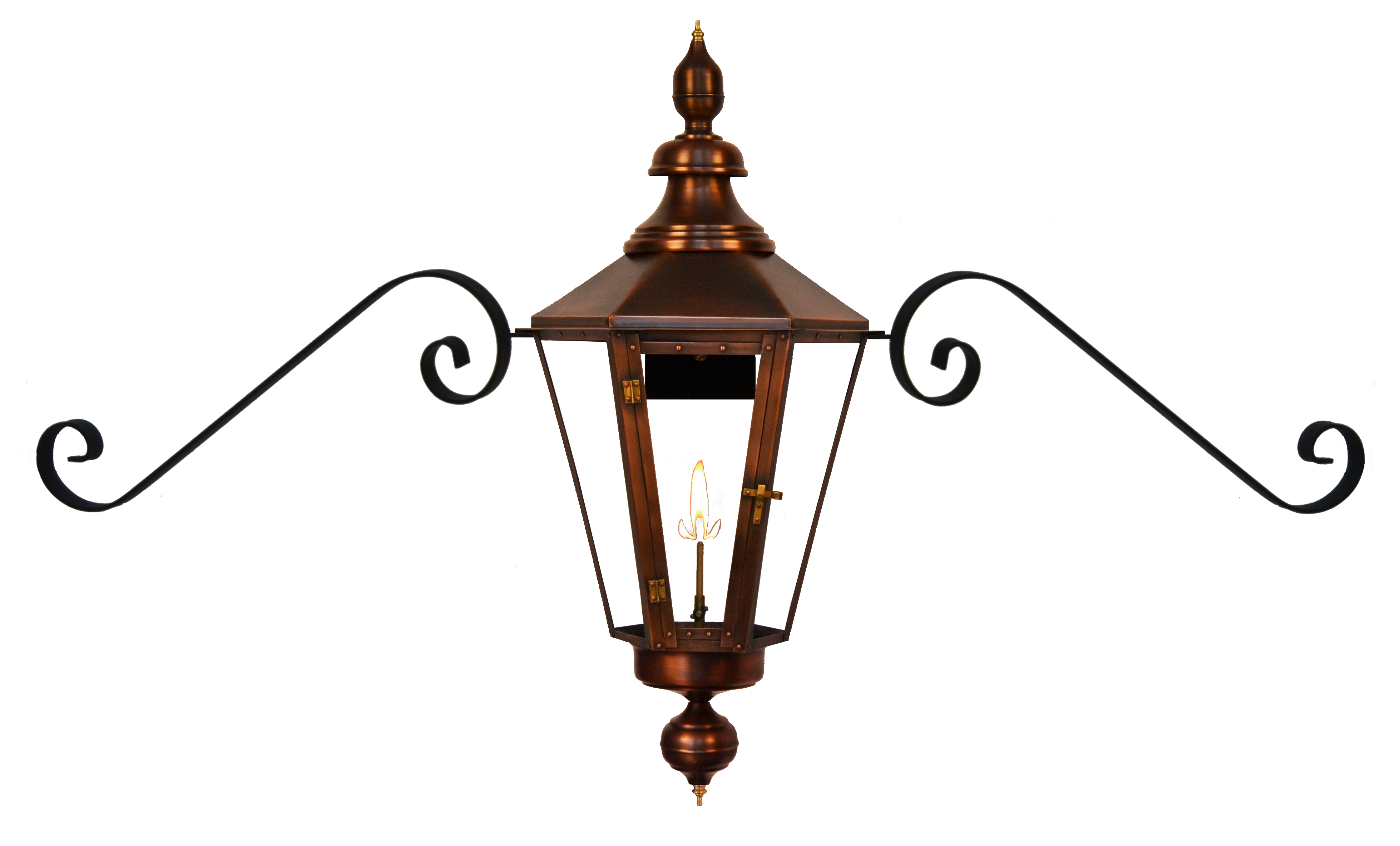 Eslava Street Gas Wall Mount Copper Lantern