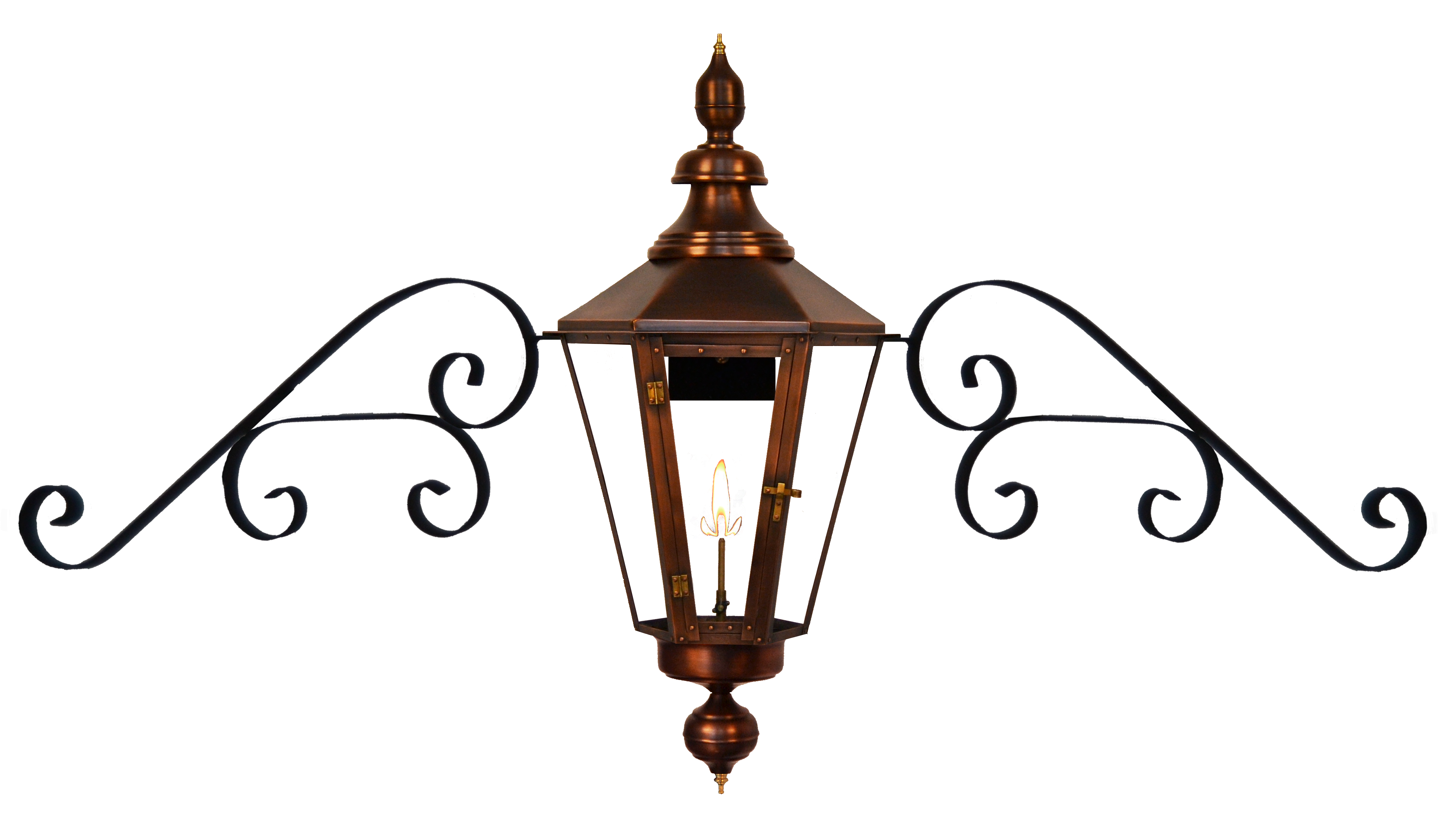 Eslava Street Gas Wall Mount Copper Lantern