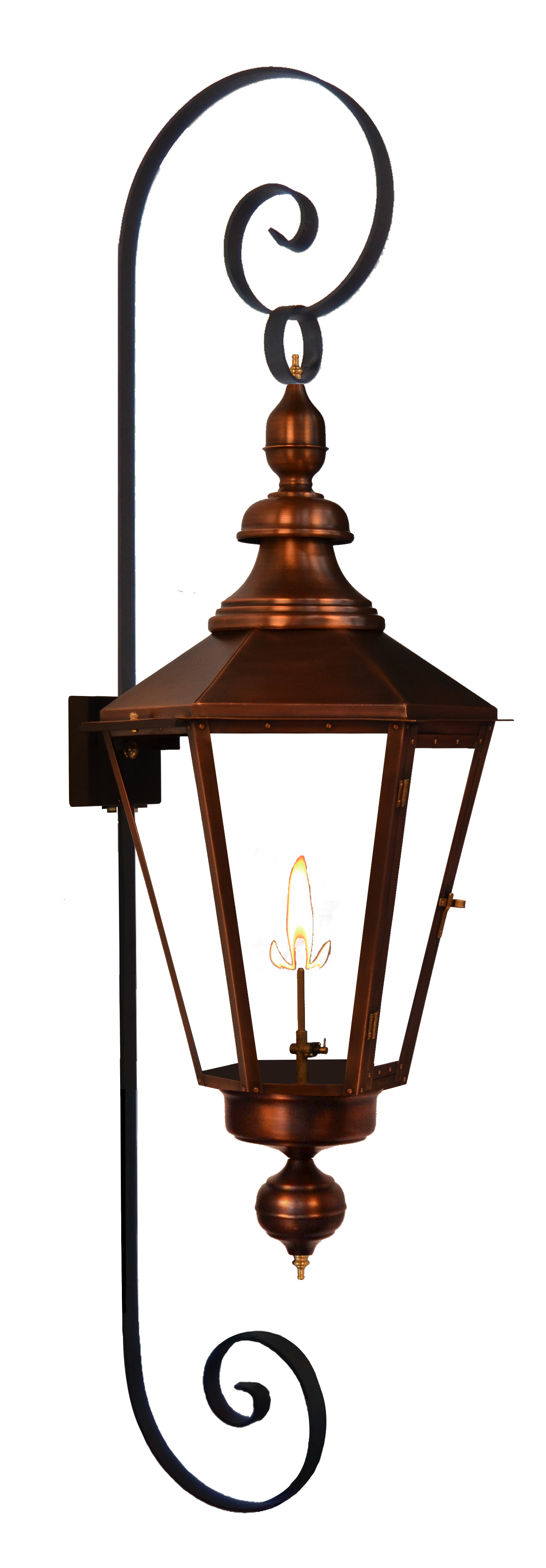 Eslava Street Gas Wall Mount Copper Lantern