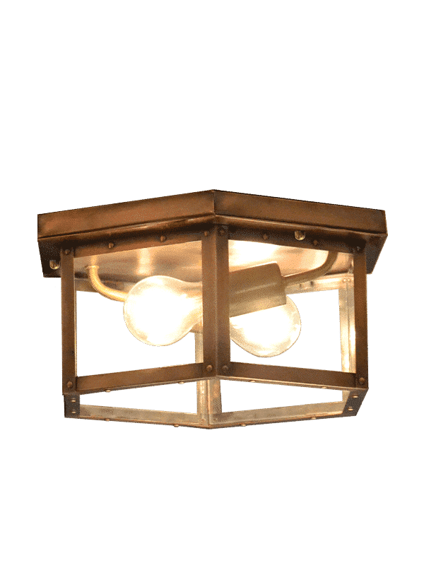 Hawthorne Ceiling Flush Copper Lantern
