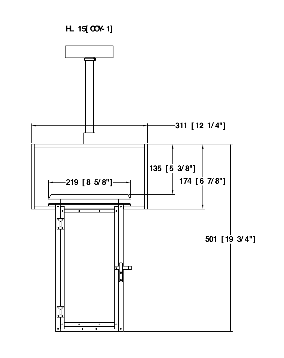 Hyland Gas Hanging Mount Copper Lantern