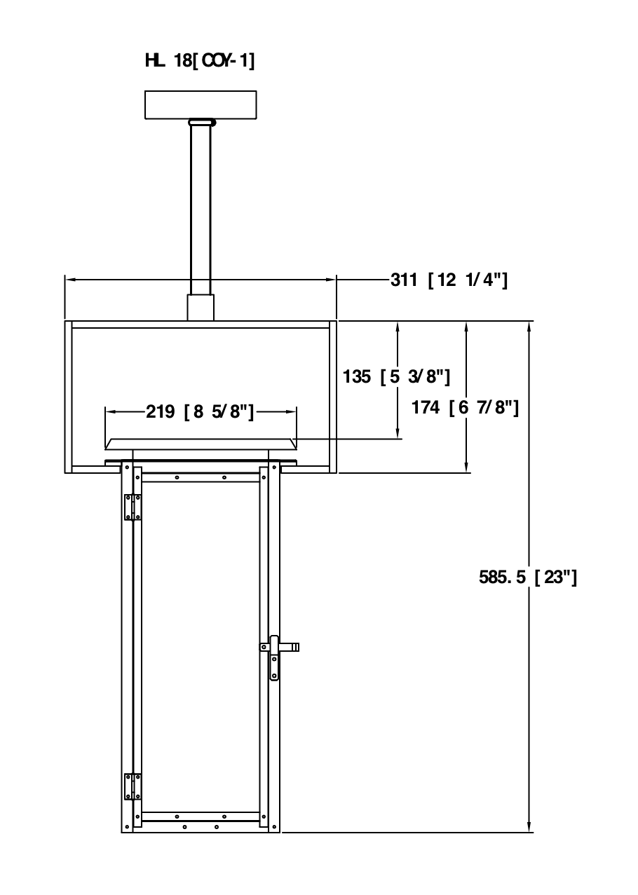 Hyland Gas Hanging Mount Copper Lantern