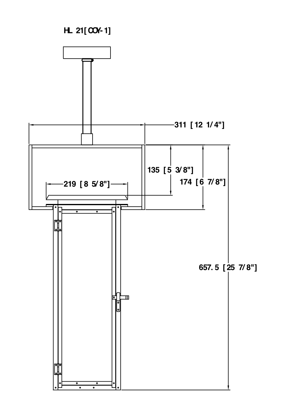 Hyland Gas Hanging Mount Copper Lantern