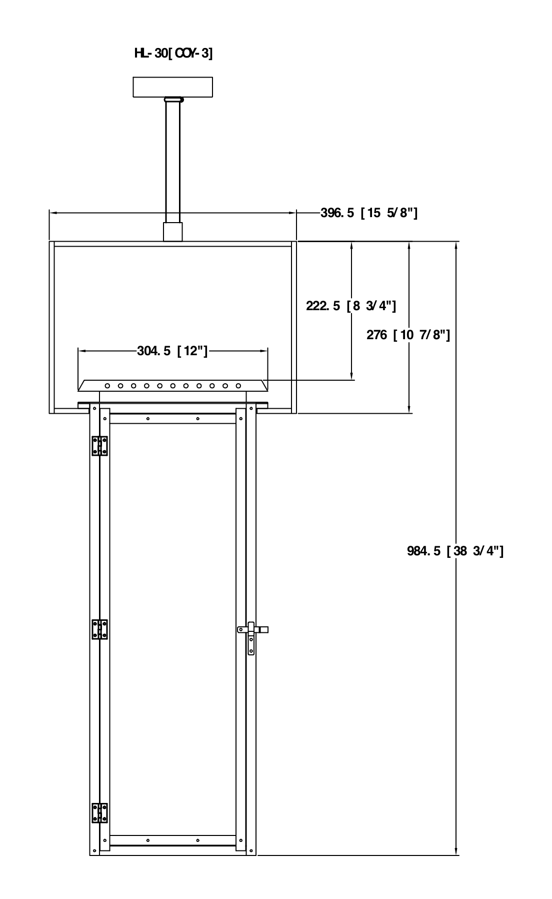 Hyland Gas Hanging Mount Copper Lantern