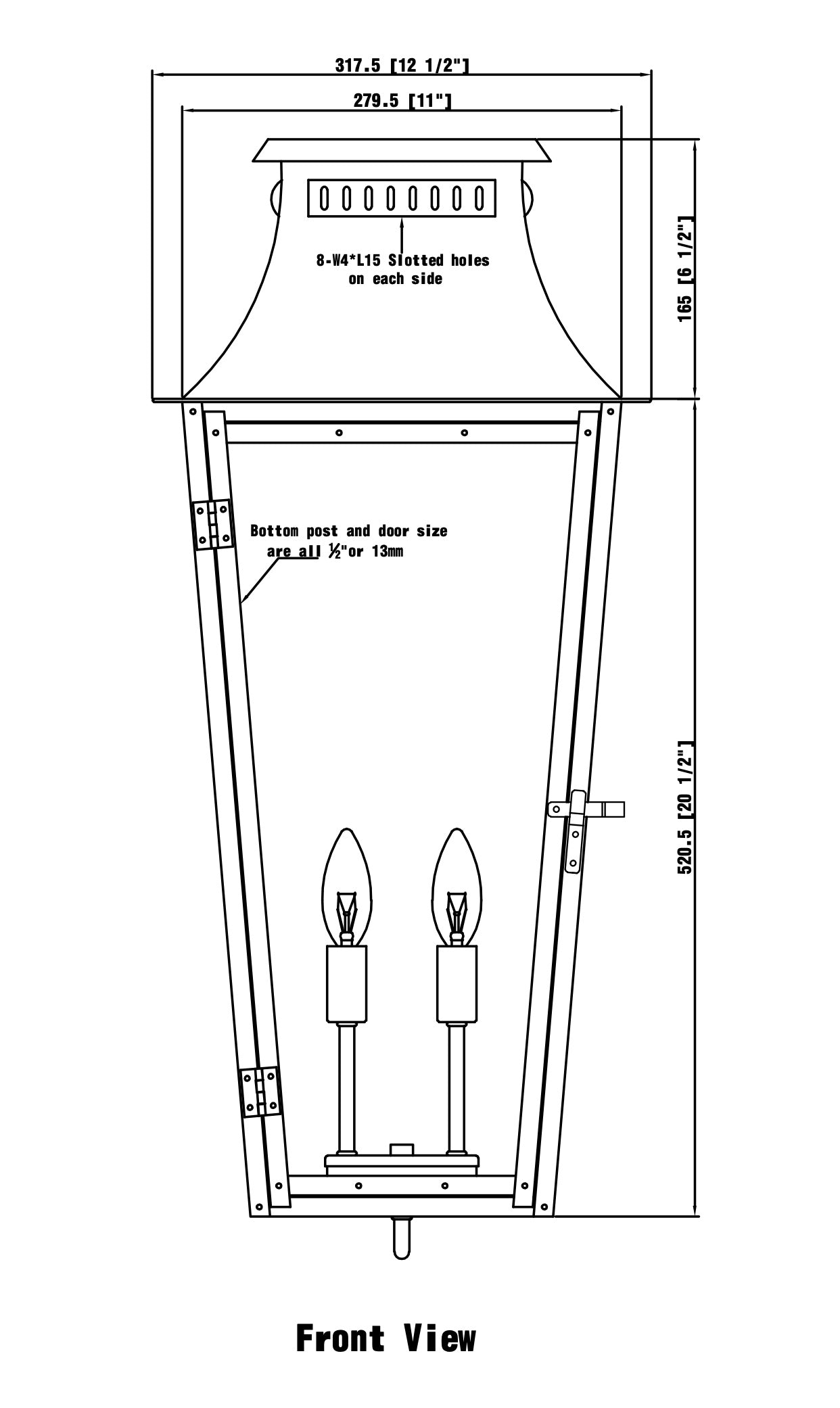 East Bay Electric Wall Mount Copper Lantern