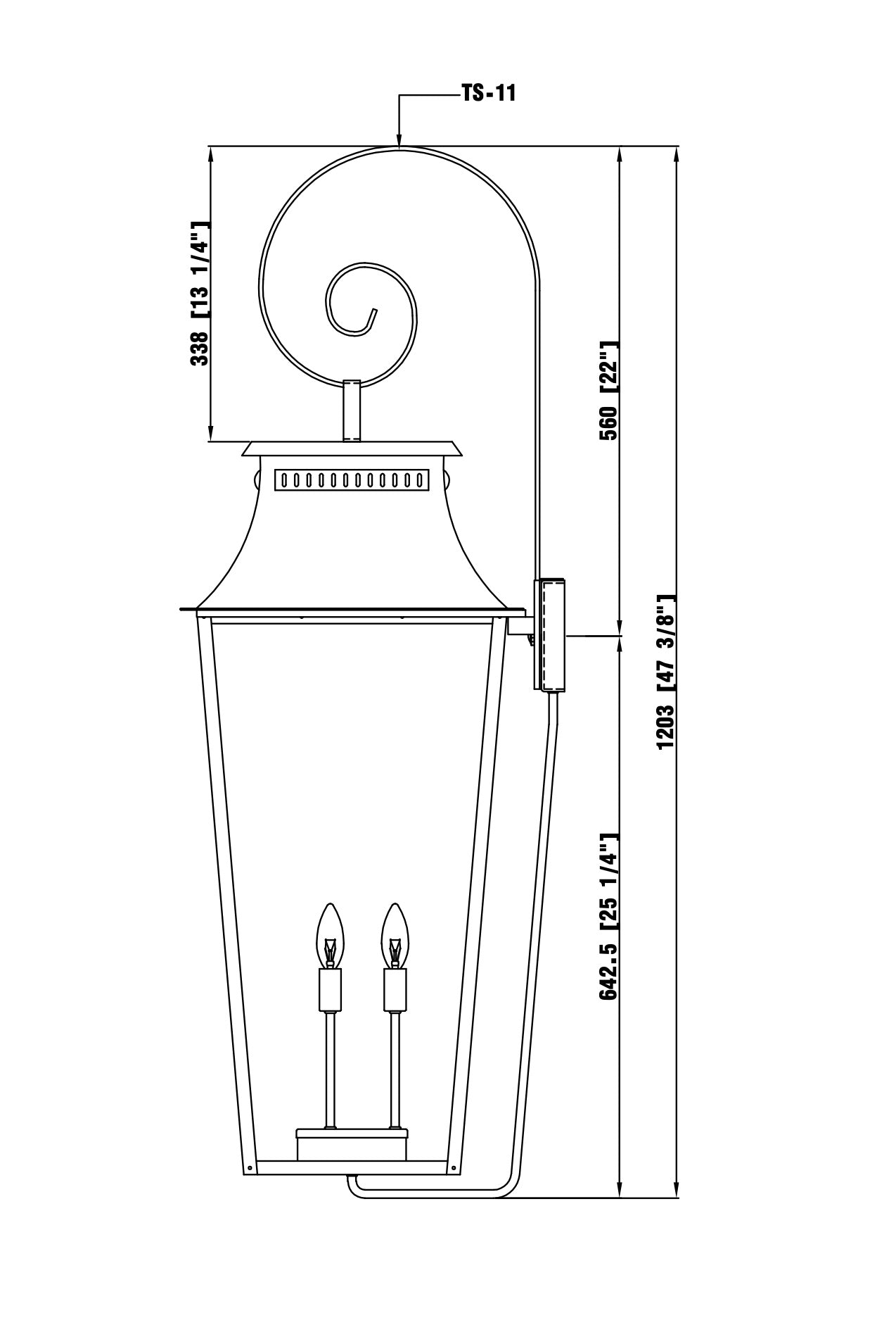 East Bay Electric Wall Mount Copper Lantern