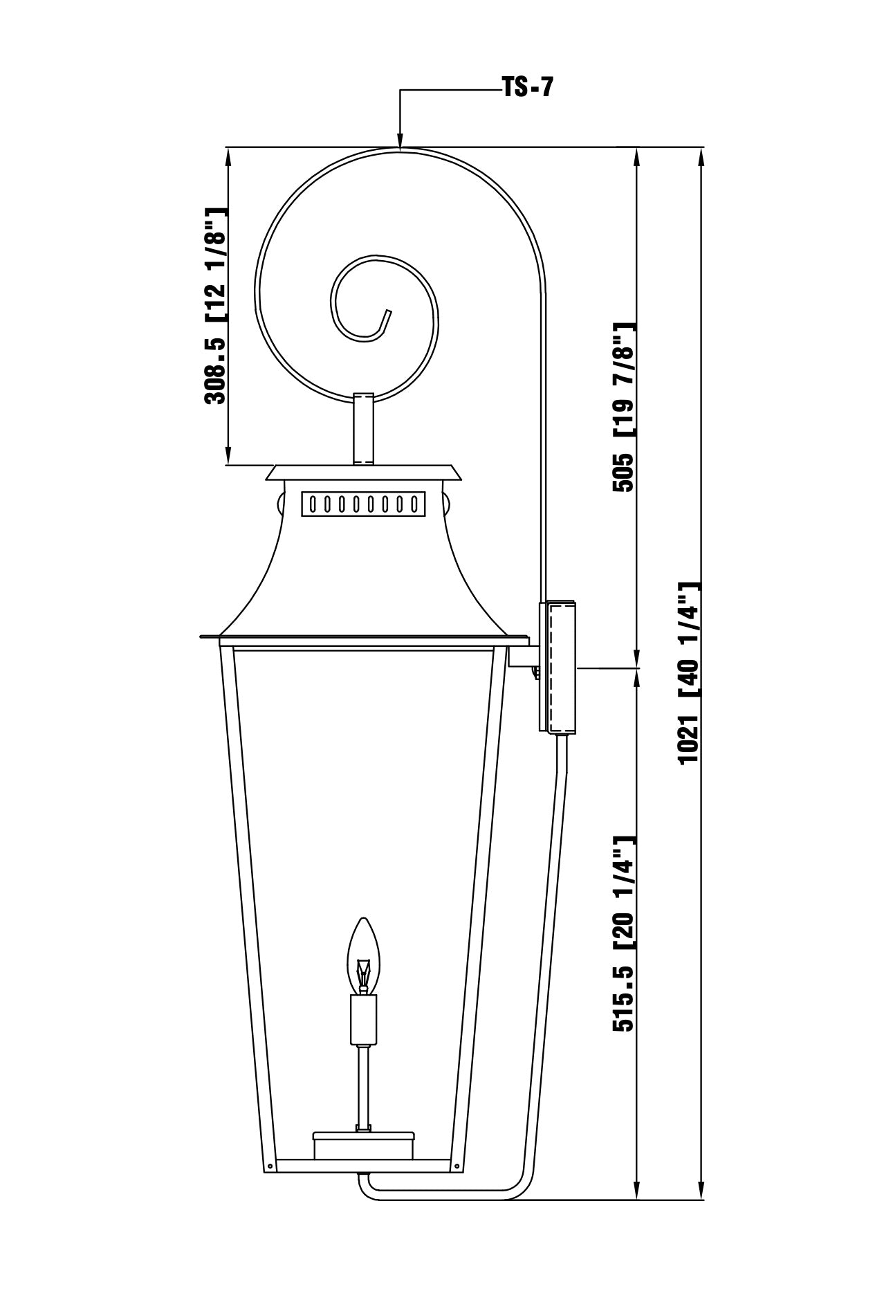 East Bay Electric Wall Mount Copper Lantern