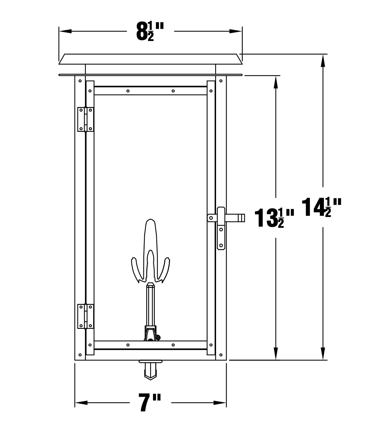 Hyland Flush Gas Wall Mount Copper Lantern