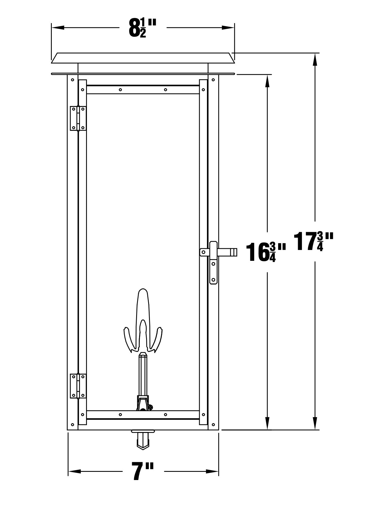 Hyland Flush Gas Wall Mount Copper Lantern
