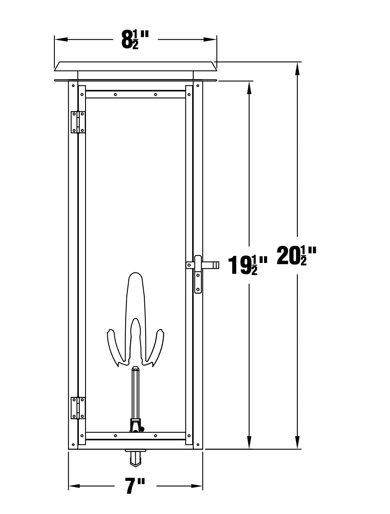 Hyland Flush Gas Wall Mount Copper Lantern