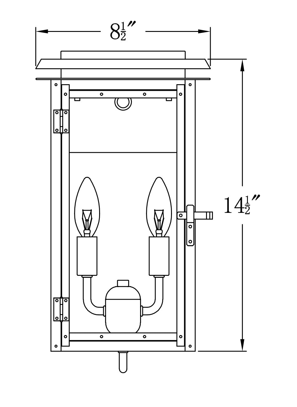 Hyland Electric Wall Mount Copper Lantern