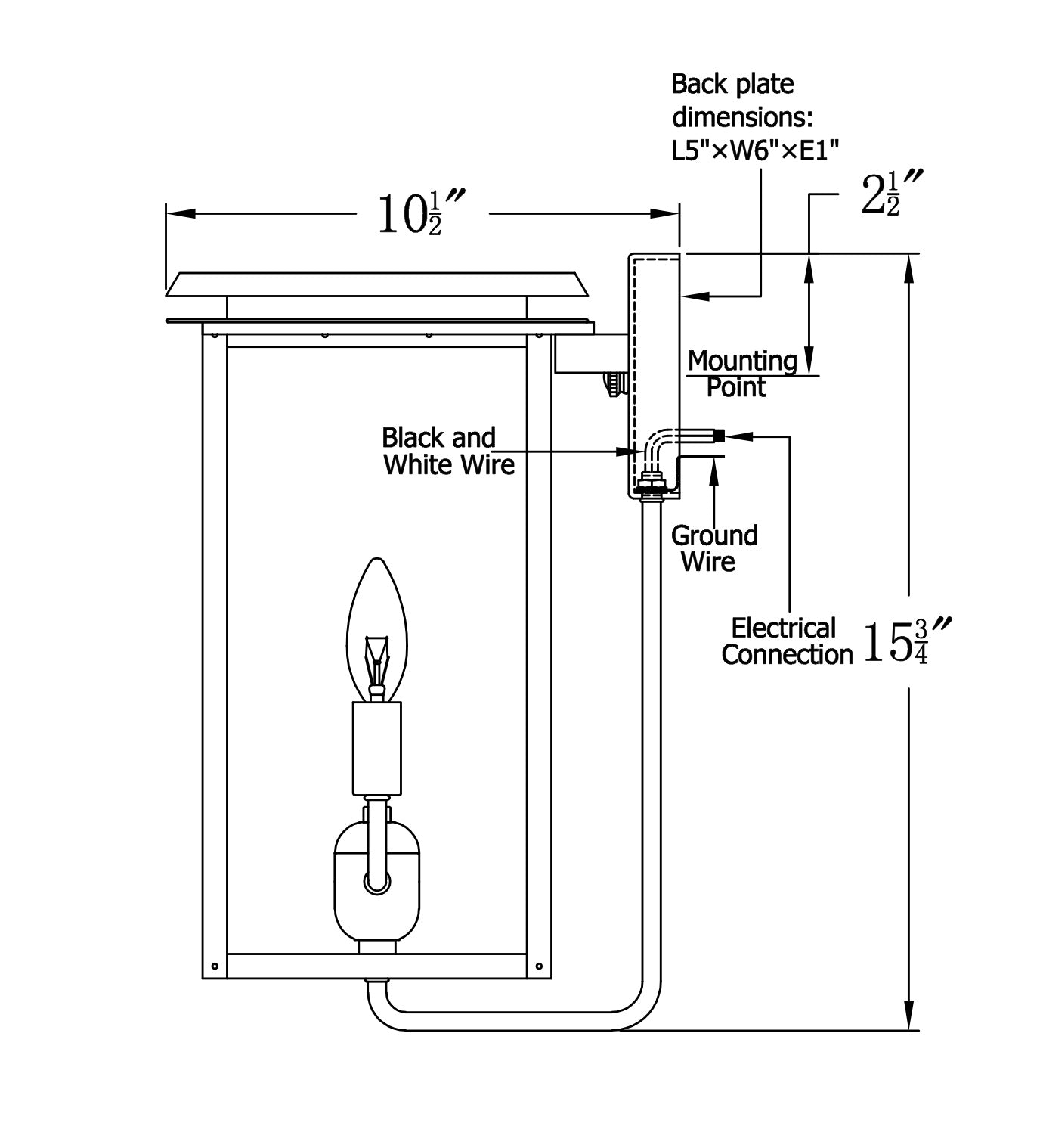 Hyland Electric Wall Mount Copper Lantern