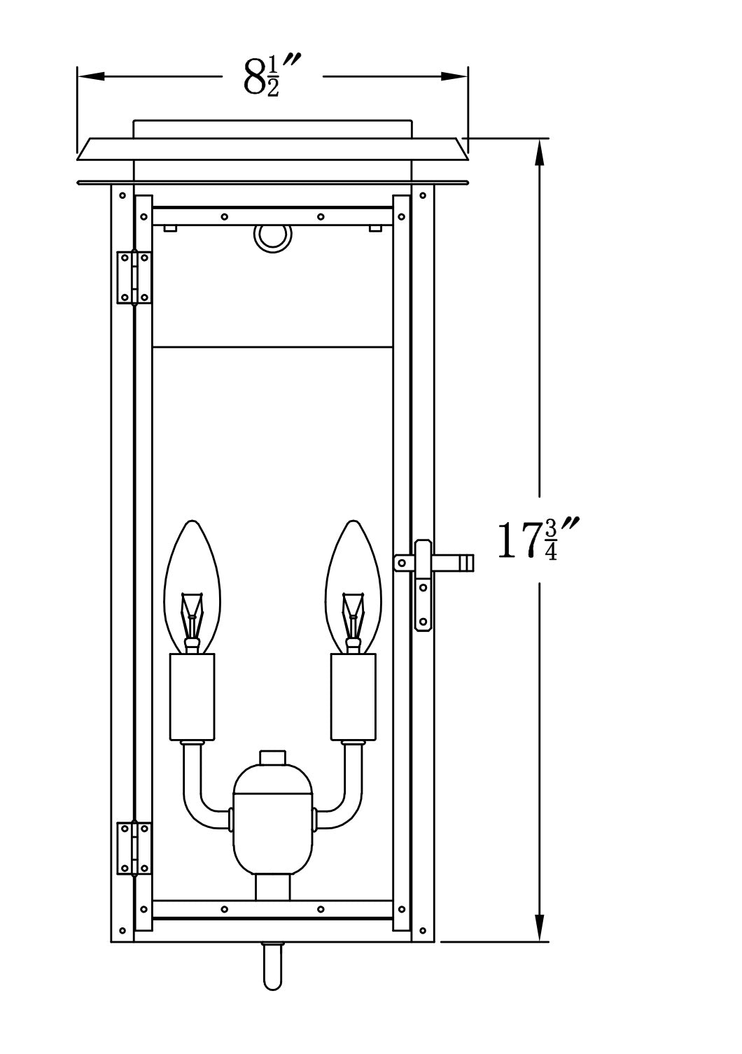 Hyland Electric Wall Mount Copper Lantern