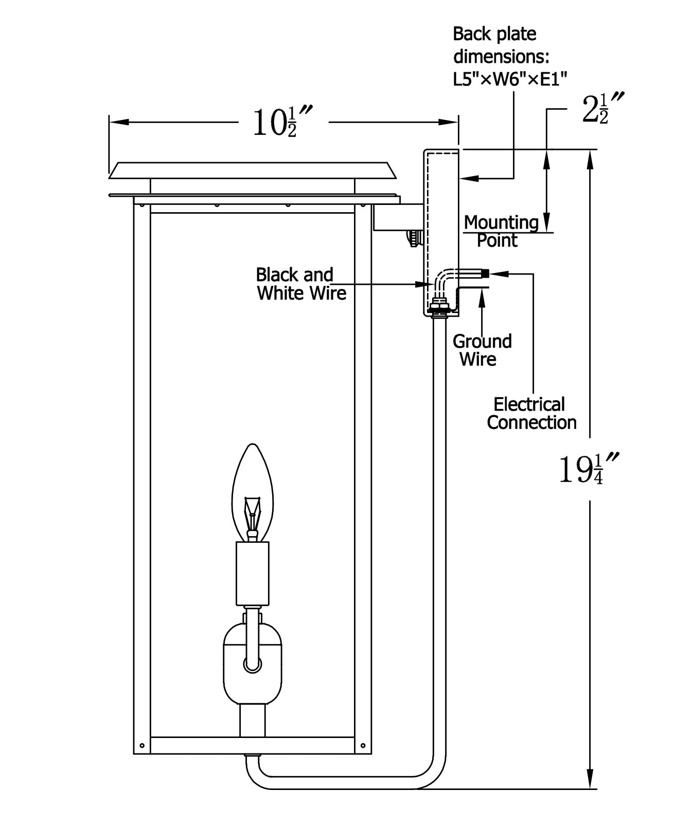 Hyland Electric Wall Mount Copper Lantern