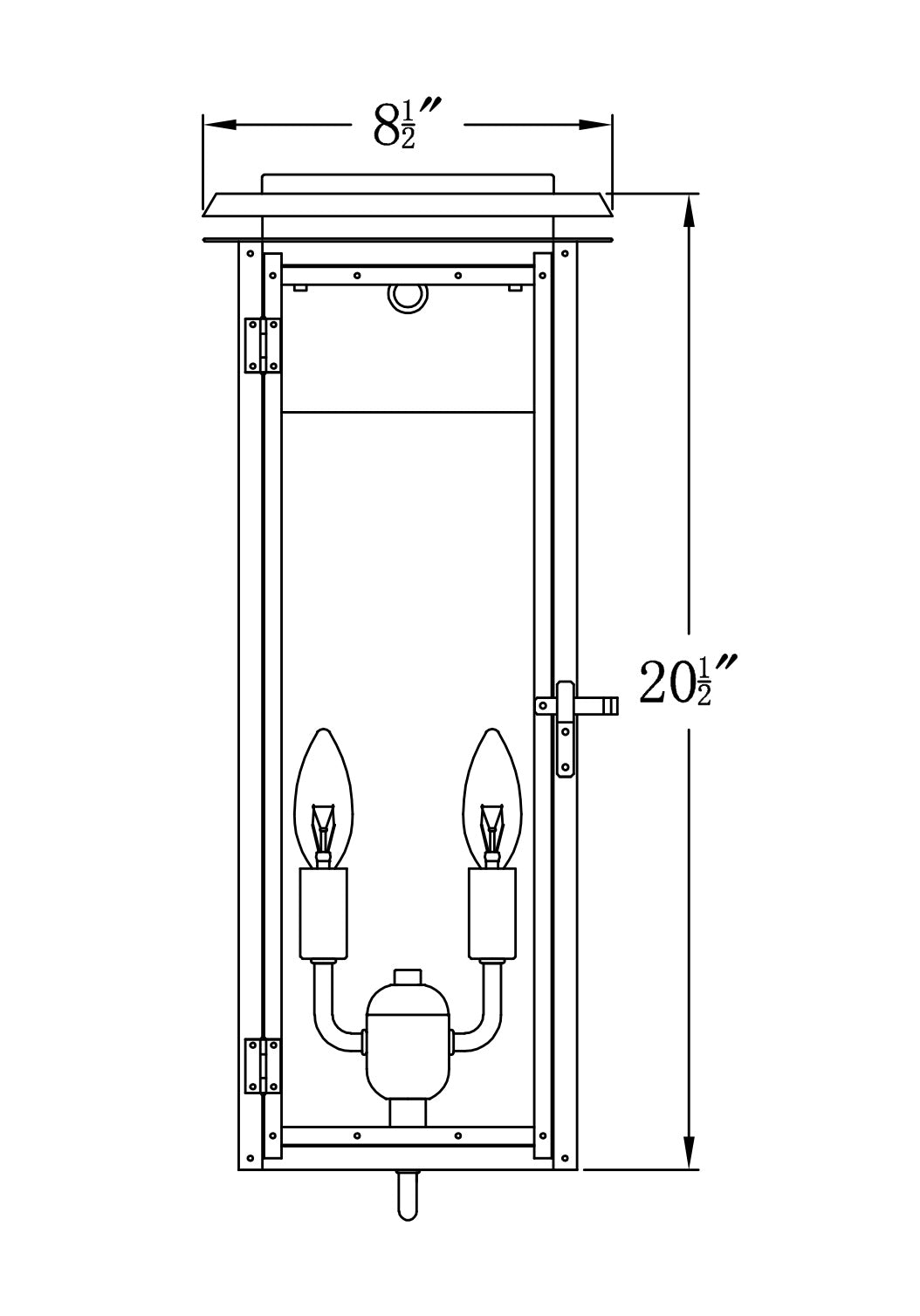 Hyland Electric Wall Mount Copper Lantern